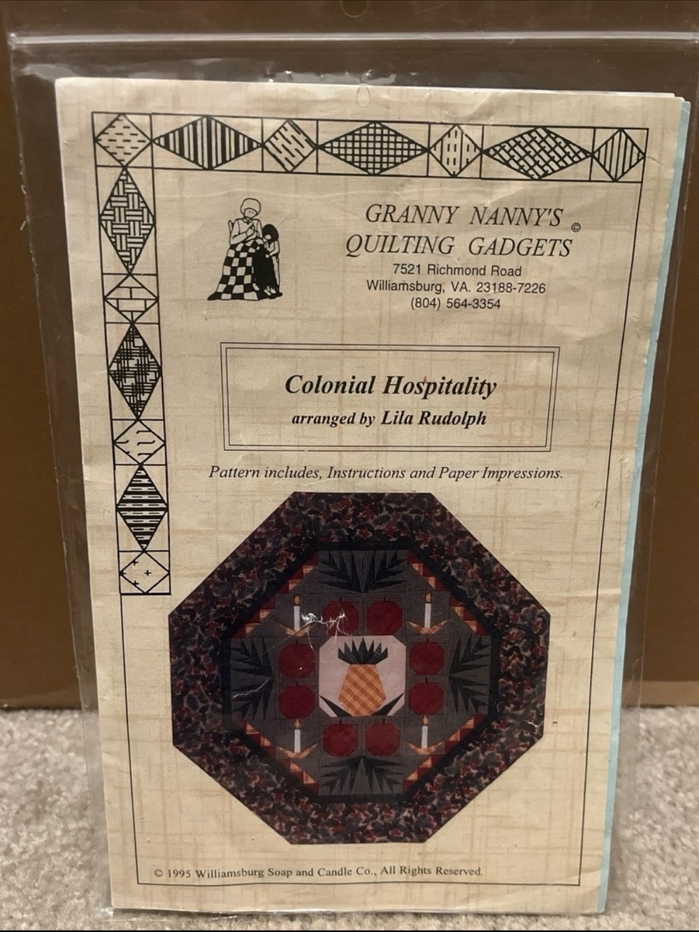 Colonial Hospitality Quilt Pattern Granny Nanny
